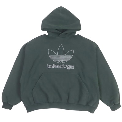 adidas BALENCIAGA Women's Hoodie Large Fit "Green"