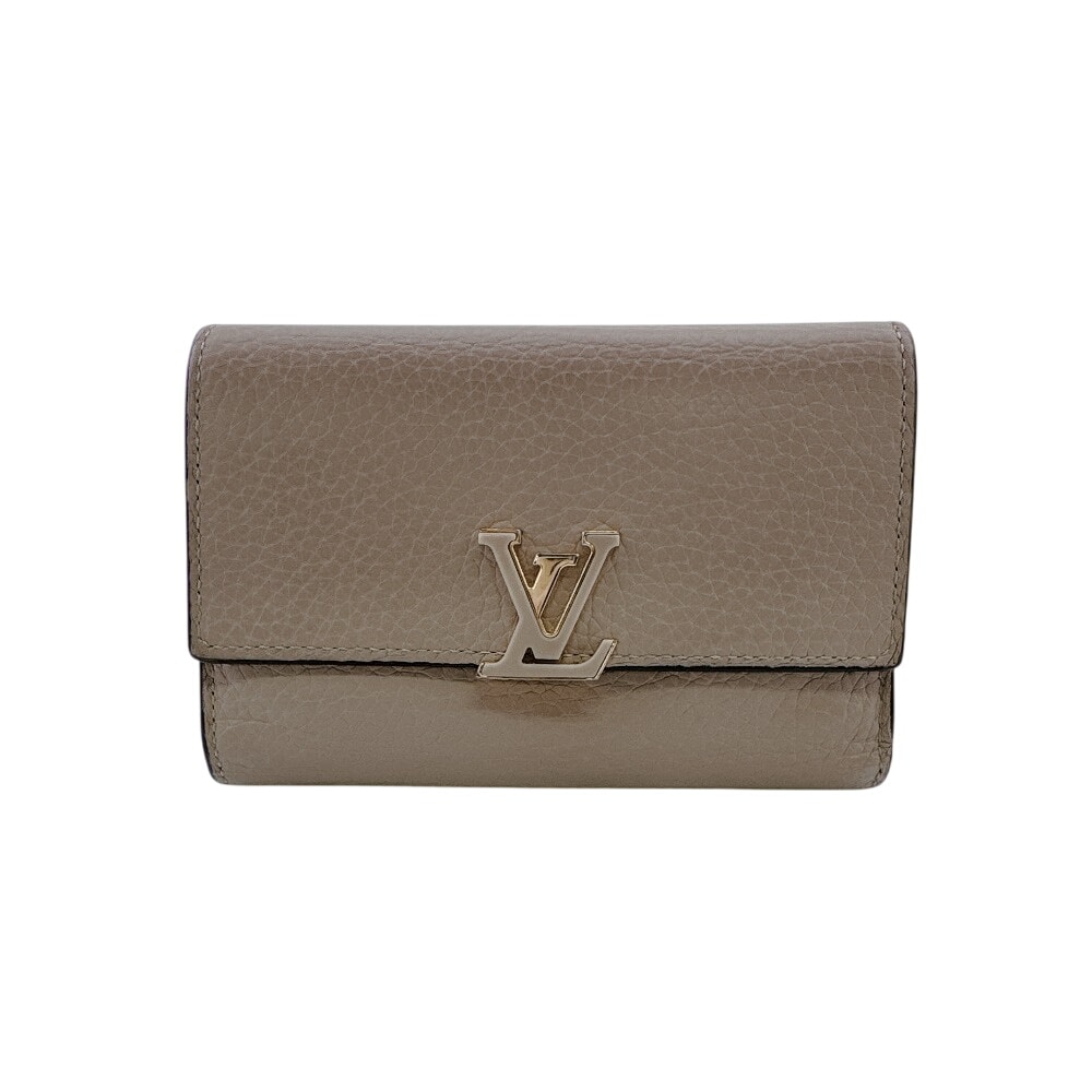 ルイヴィトン LOUIS VUITTON 三つ折り財布 ポルトフォイユ・カプシーヌ コンパクト コンパクトウォレット M62159 ベージュ