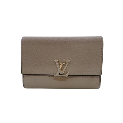ルイヴィトン LOUIS VUITTON 三つ折り財布 ポルトフォイユ・カプシーヌ コンパクト コンパクトウォレット M62159 ベージュ