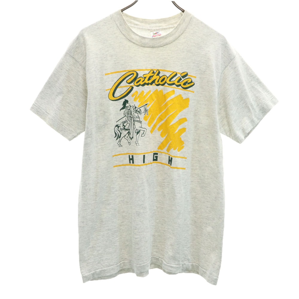 FRUIT OF THE LOOM フルーツオブザルーム 90s USA製 オールド 半袖 シングルステッチ Tシャツ L ライトグレー