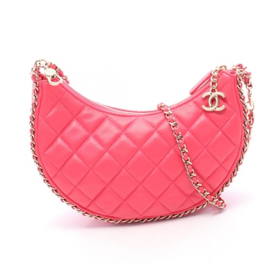 シャネル CHANEL マトラッセ スモールホーボー ショルダーバッグ バッグ ラムスキン(羊革) レディース ピンク系 AS3917 【中古】