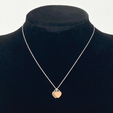TIFFANY&Co.(ティファニー) リターントゥ ダブルハートタグ Ag925 ネックレス 2.7g シルバー