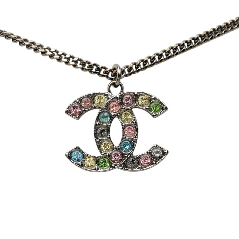 シャネル ココマーク ネックレス 05A シルバー メタル ラインストーン レディース CHANEL 【中古】