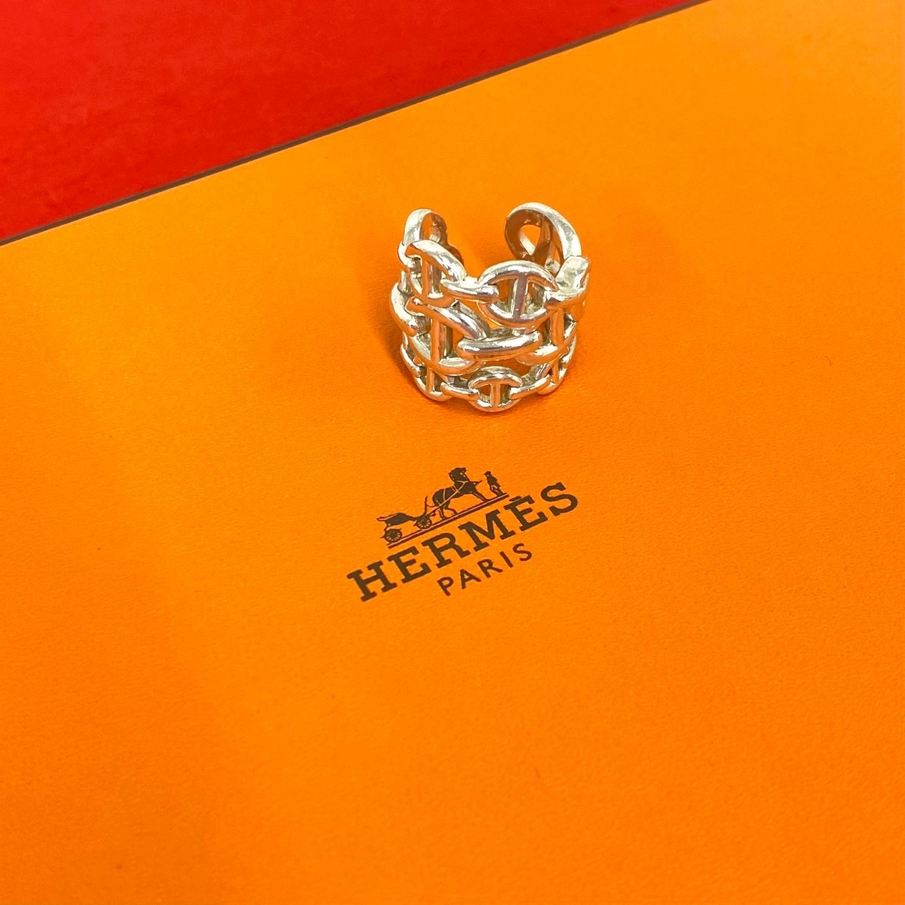 HERMES エルメス シェーヌダンクル アンシェネ GM リング シルバー925 リング・指輪 6号 シルバー
 25021