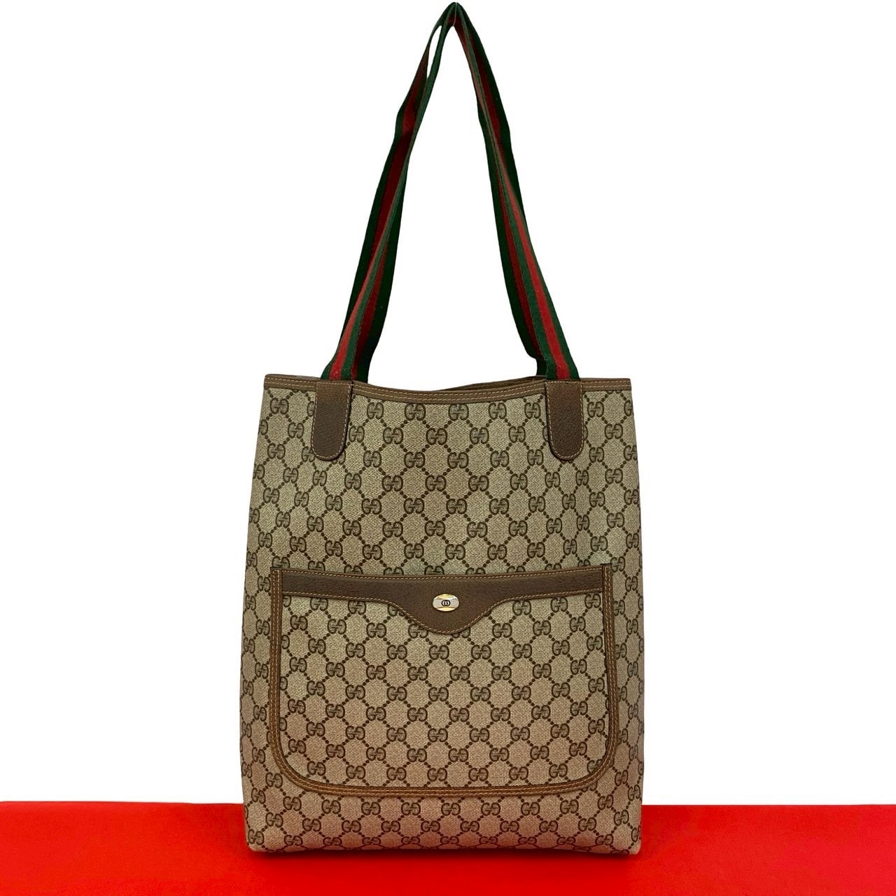 B (目立った傷や汚れなし)】GUCCI グッチ シェリーライン GG ロゴ 金具