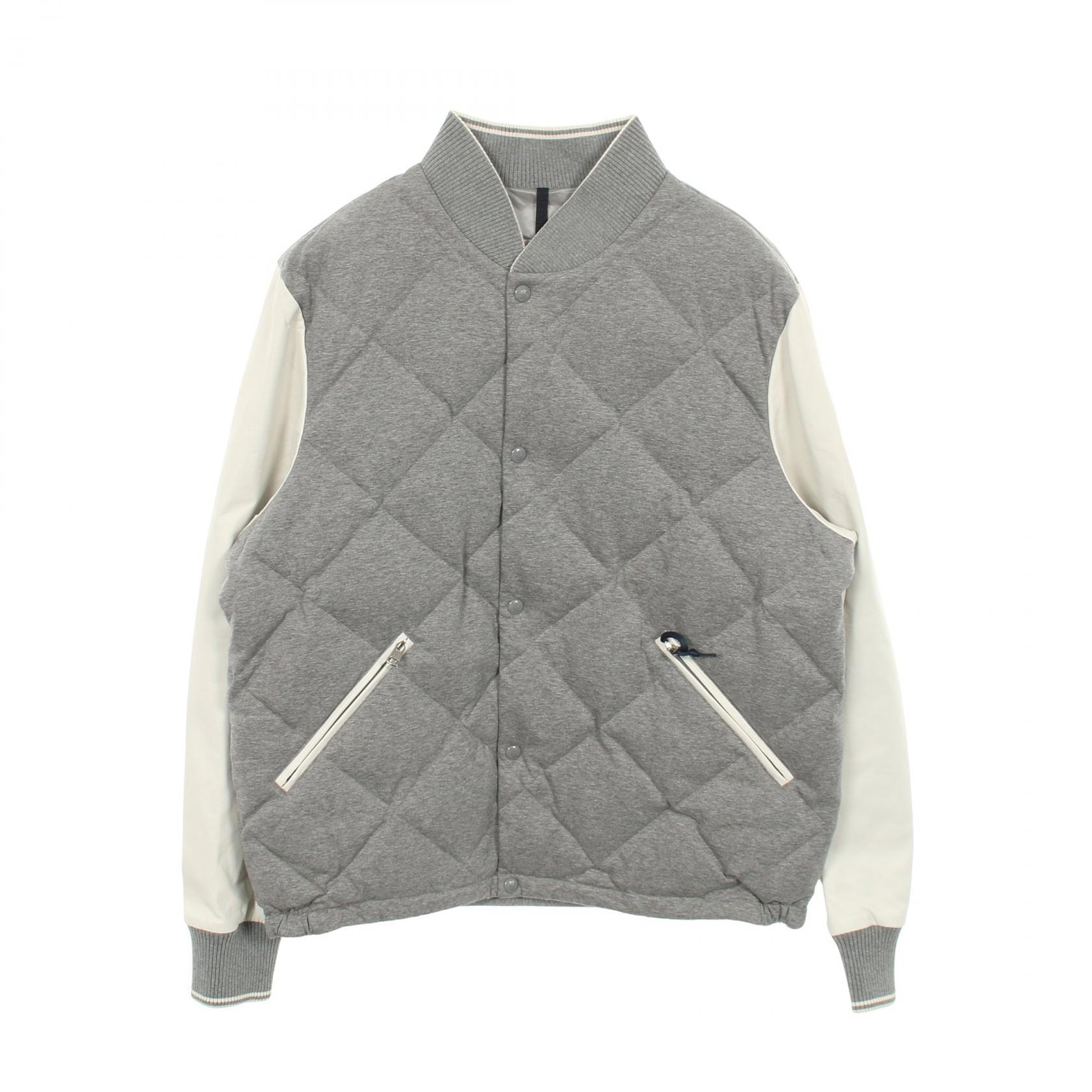 モンクレール MONCLER ダウンジャケット 衣料品 アウター コットン / ラムレザー メンズ グレー系 / ホワイト系 I10911A00057M2868 【中古】