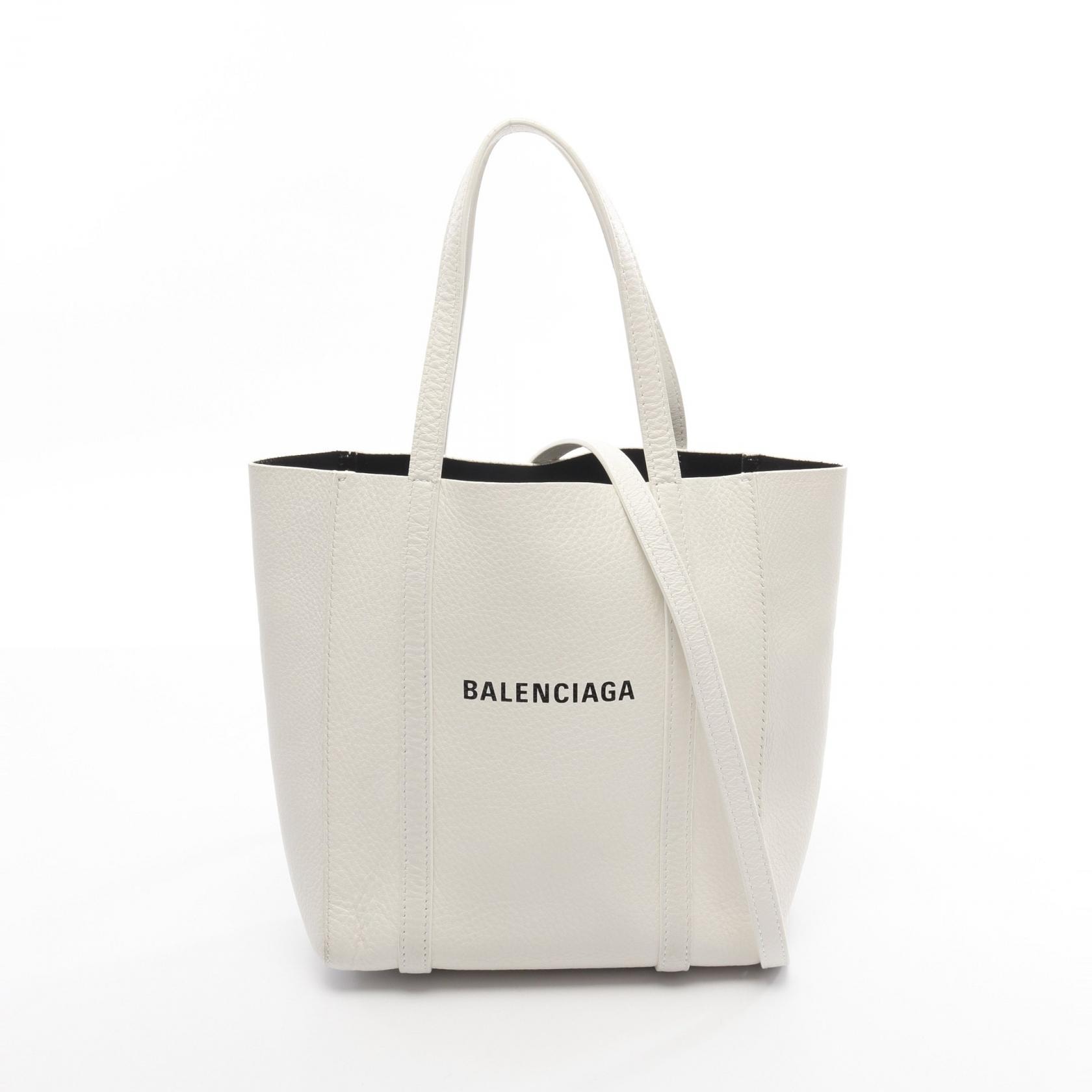 バレンシアガ BALENCIAGA EVERYDAY XXS エブリデイ トートバッグ バッグ レザー レディース ホワイト系 551815 【中古】