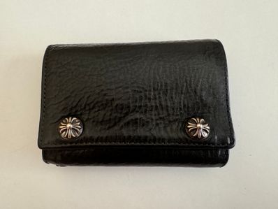 Chrome Hearts 3 Fold Leather Wallet "Black"