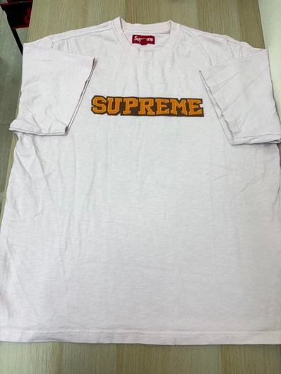 Supreme Satin Applique S/S Top "Pink"