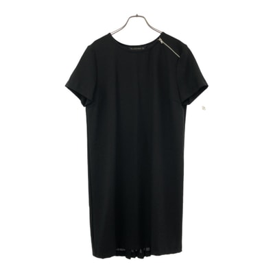 ZARA BASIC ザラベーシック 半袖 ワンピース L ブラック