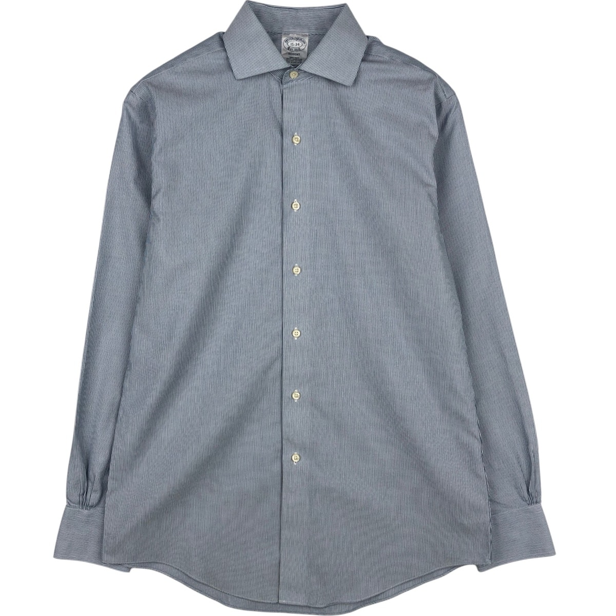 古着 ブルックスブラザーズ Brooks Brothers Est.1818 REGEND ワイドカラー 長袖 コットンストライプシャツ メンズM相当/eaa619060