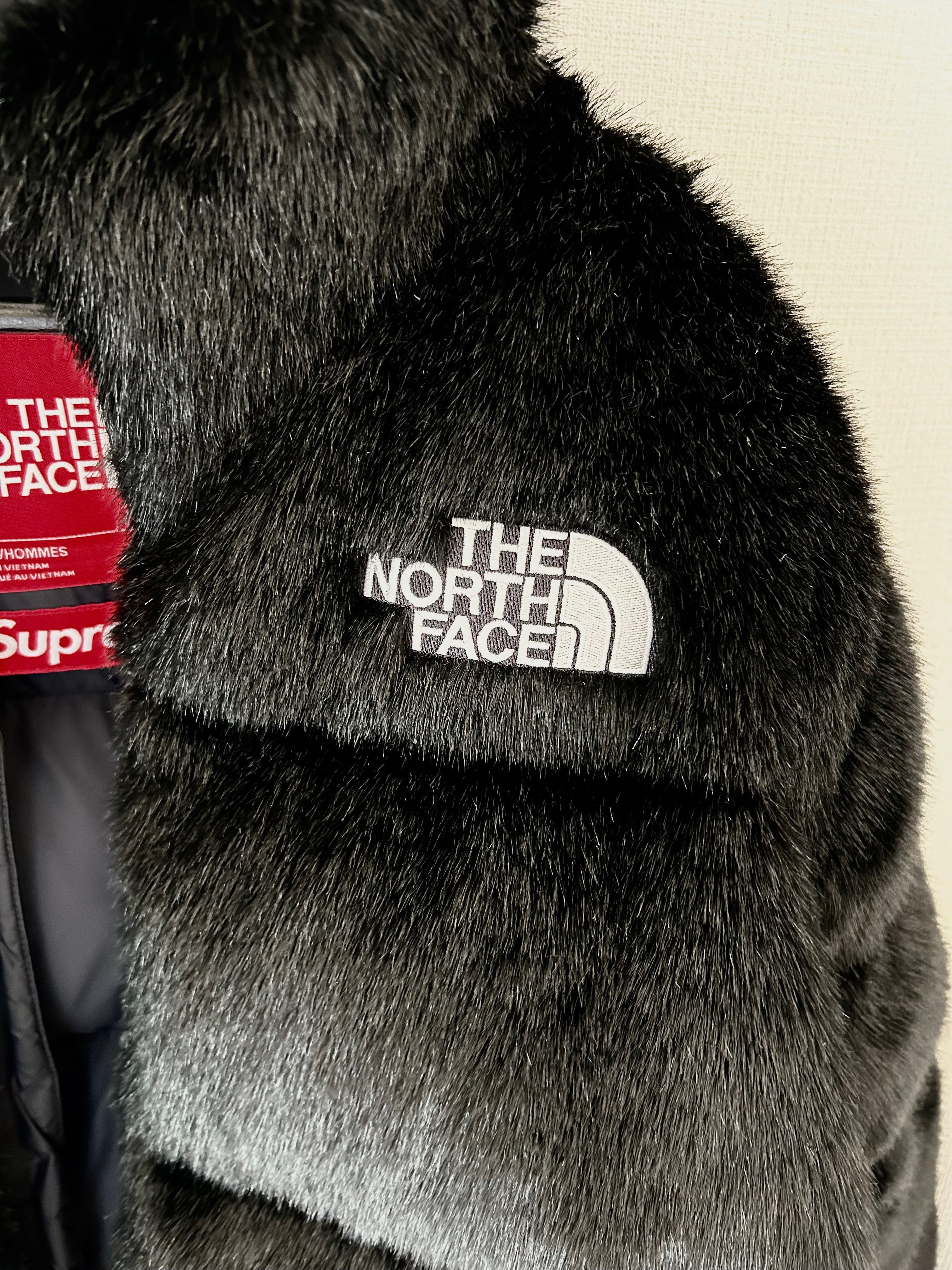 Supreme x The North Face Faux Fur Nuptse Jacket "Black"