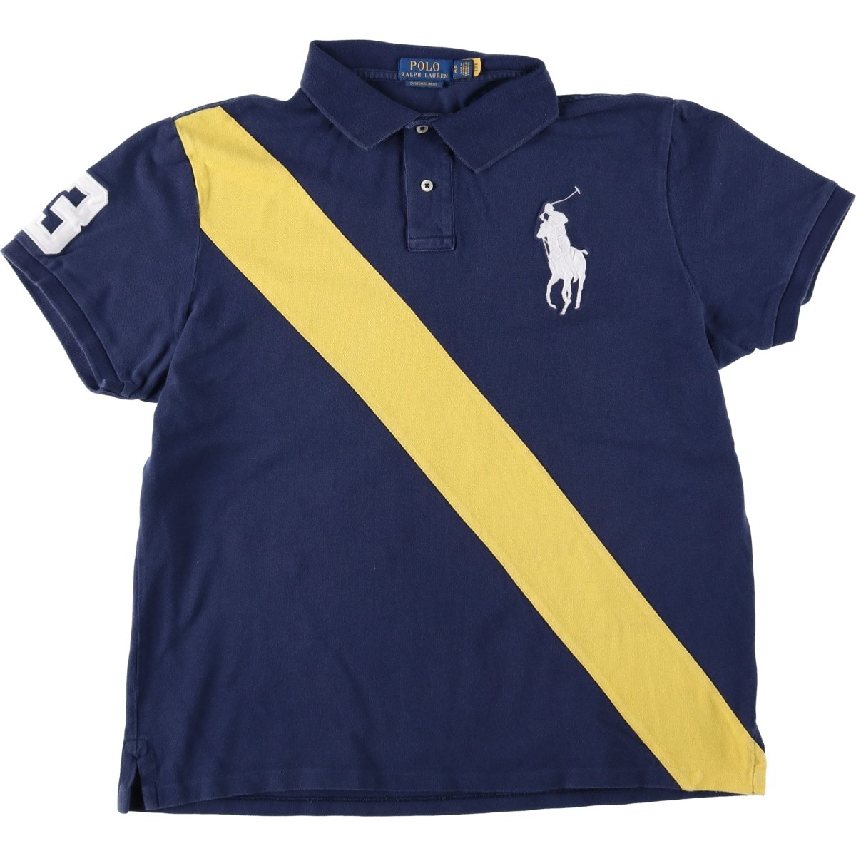 古着 ラルフローレン Ralph Lauren POLO RALPH LAUREN CUSTOM SLIM FIT ビッグポニー 半袖 ポロシャツ メンズXL相当/eaa644777