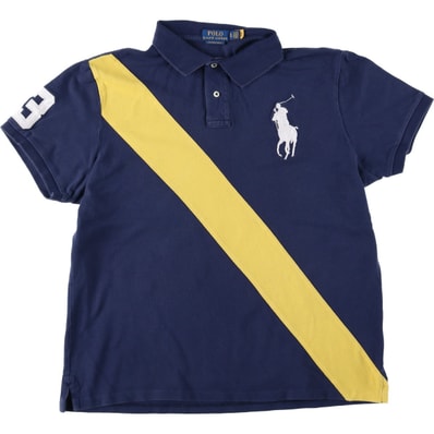 古着 ラルフローレン Ralph Lauren POLO RALPH LAUREN CUSTOM SLIM FIT ビッグポニー 半袖 ポロシャツ メンズXL相当/eaa644777