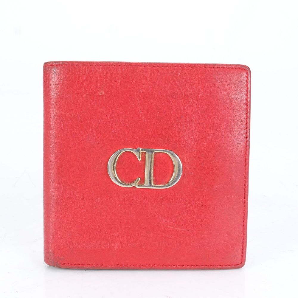 ■美品 クリスチャンディオール CD ロゴ二つ折り 財布 レザー