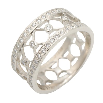ティファニー TIFFANY&CO ヴォアール ダイヤ リング リング・指輪 ジュエリー Pt950プラチナ ダイヤモンド レディース クリア系 / シルバー系 【中古】