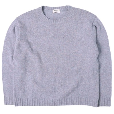 Acne Studios アクネストゥディオズ シェットランドウール クルーネックニット 1662-343-1561 M ラベンダー セーター トップス g28226