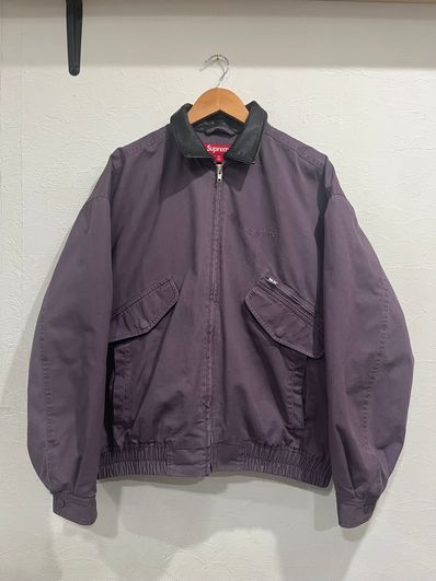 Supreme Leather Collar Utility Jacket "Dusty Purple"