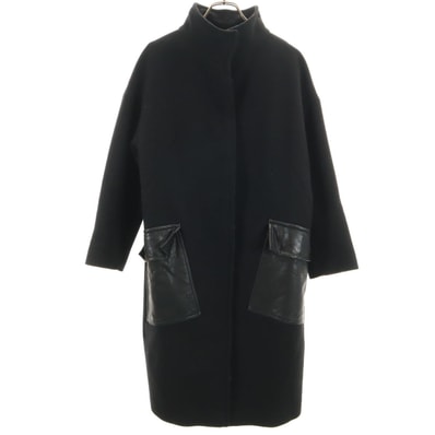ZARA ザラ スタンドカラー コート XS ブラック