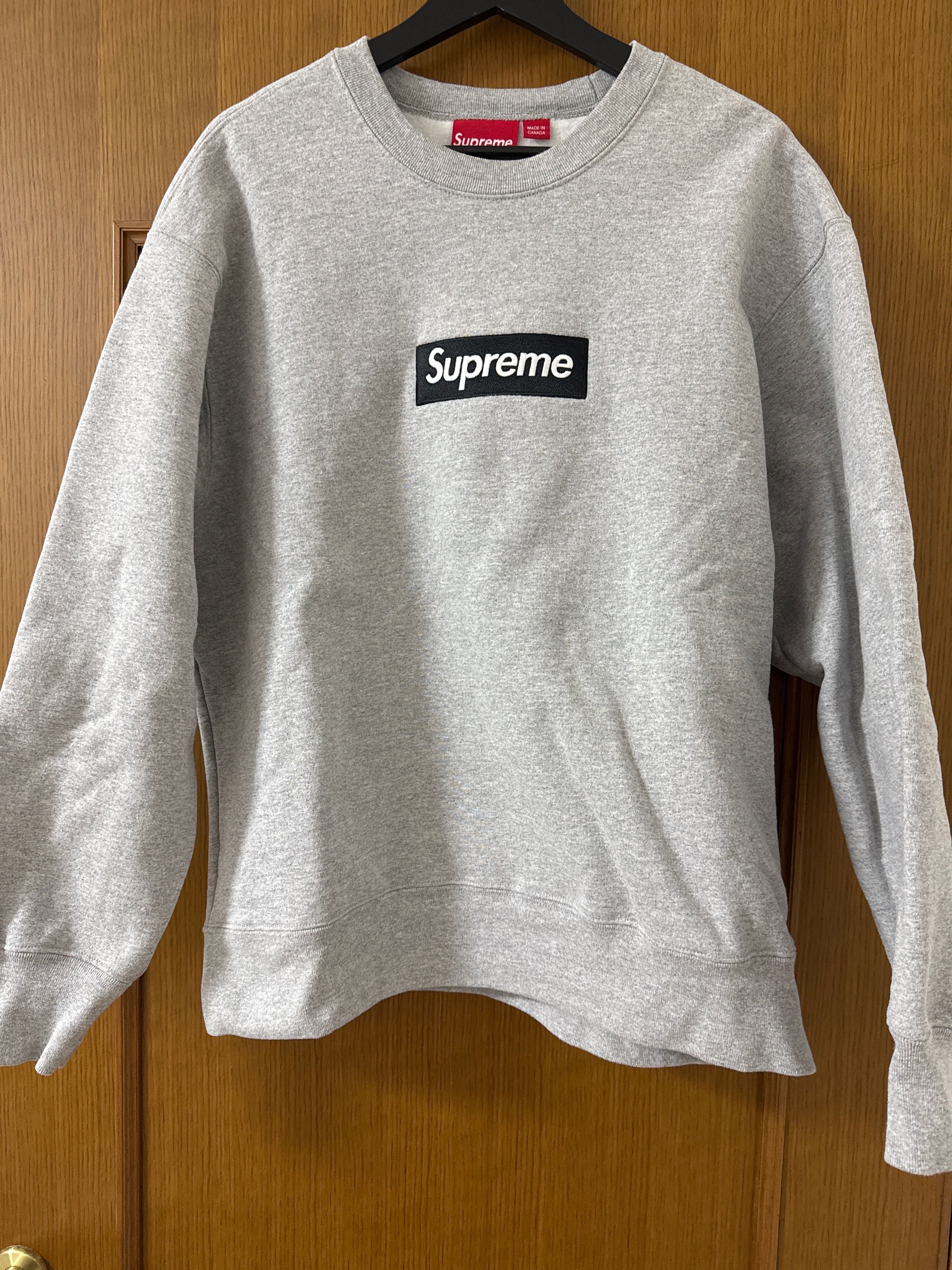 Supreme Box Logo Crewneck "Heather Grey" (22FW)
