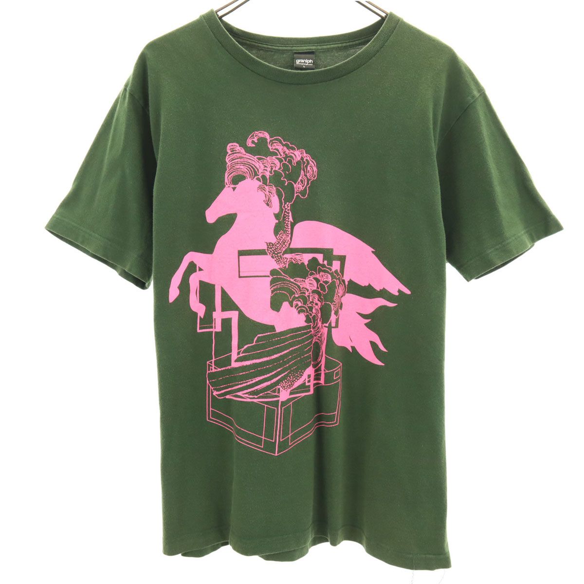 graniph グラニフ ペガサス 半袖 Tシャツ L カーキ