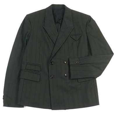 極美品 ボッテガヴェネタ テーラードジャケット グリーン系 52 659592