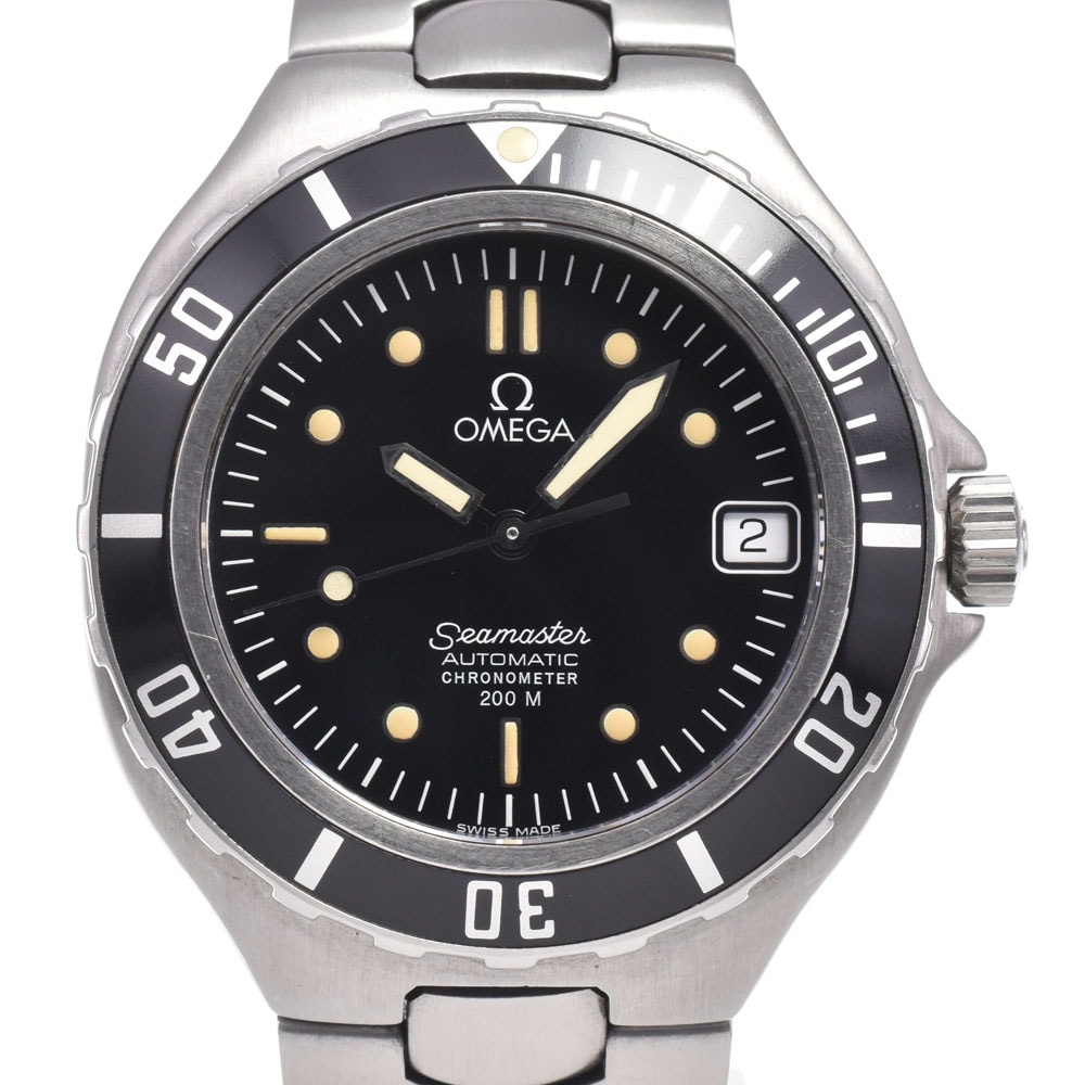 オメガ OMEGA 368.1051 シーマスター クロノメーター 200M ブラック 自動巻き メンズ 良品 腕時計 G#149926
