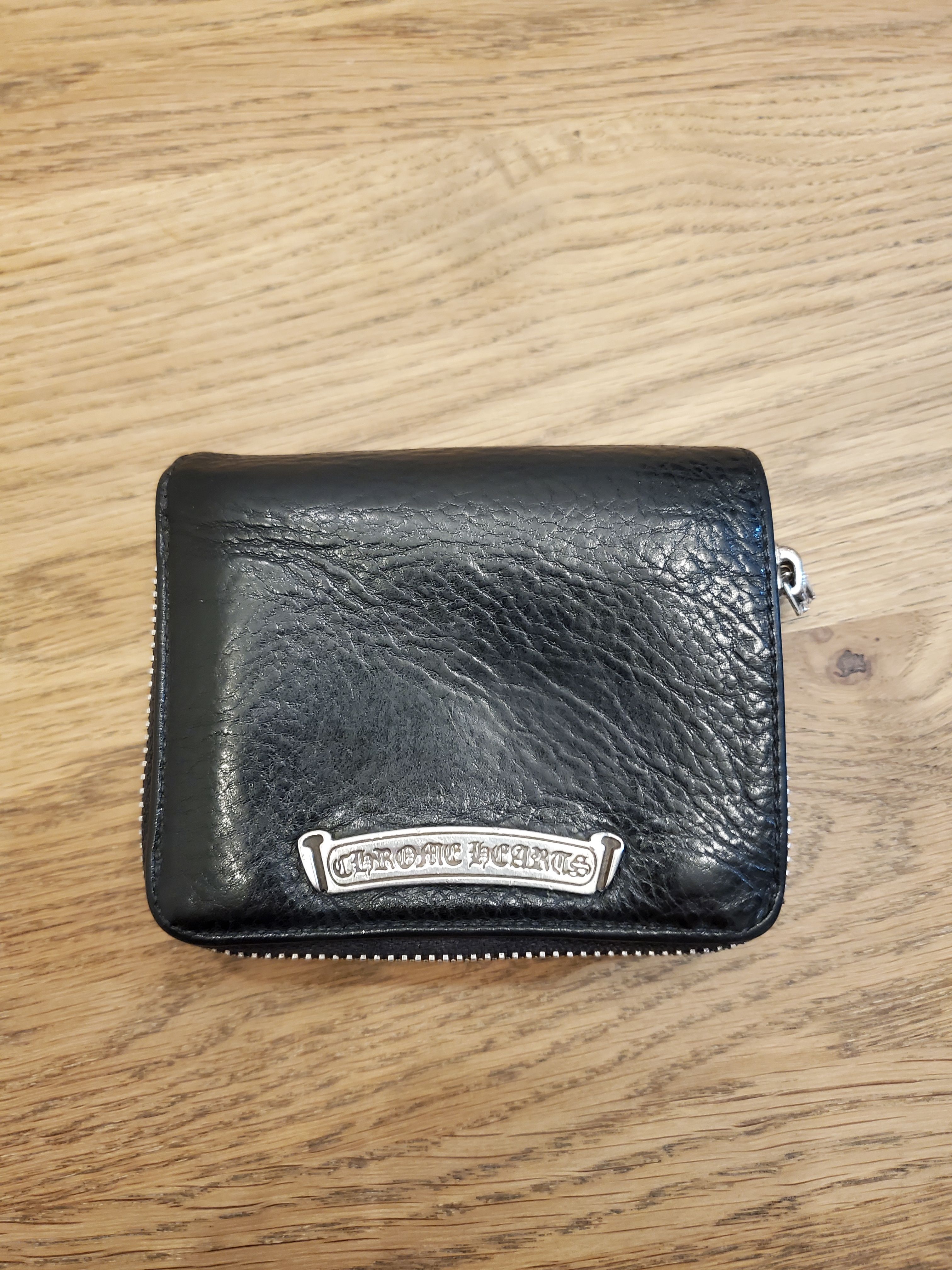Chrome Hearts Square Zipville Wallet / Leather "Black"
