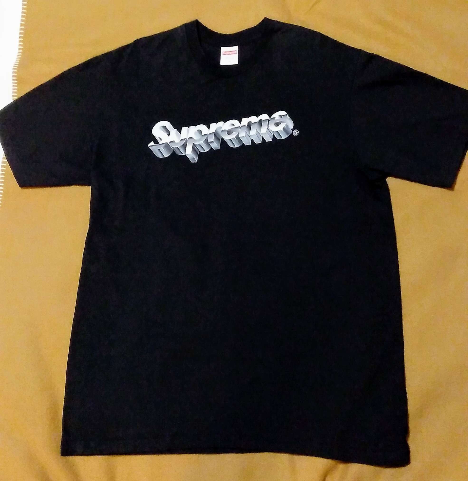 Supreme Chrome Logo Tee "Black"