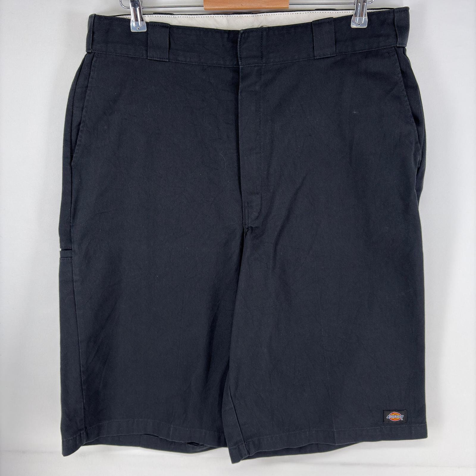 古着 ディッキーズ Dickies パンツ ワーク ショーツ ハーフパンツ ワンポイントロゴ ツールポケット w38  ブラック系 メンズ