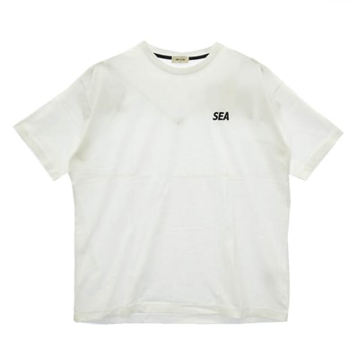 WIND AND SEA ウィンダンシー 26SS WDS-O-CLN-26-Q1-CS-07 S/S Tech Tee ワンポイント 刺繍 バックプリント ロゴ Tシャツ 半袖 カットソー ホワイト系 XL【新古品】【未使用】【中古】