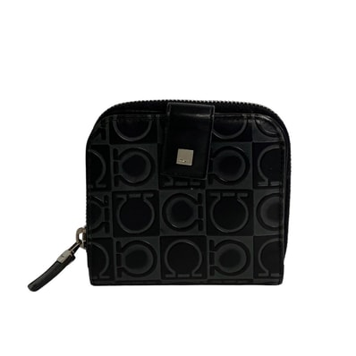 Salvatore Ferragamo サルヴァトーレフェラガモ ガンチーニ レザー 二つ折り財布 ブラック
30952