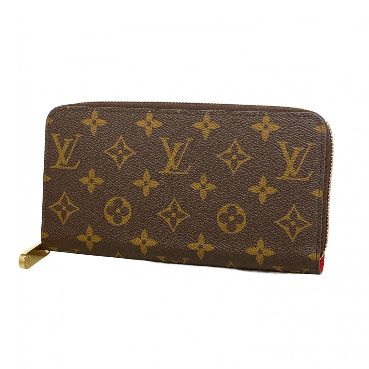 【6dc2285】ルイヴィトン 長財布 モノグラム ジッピーウォレット M41896 コクリコ【中古】レディース