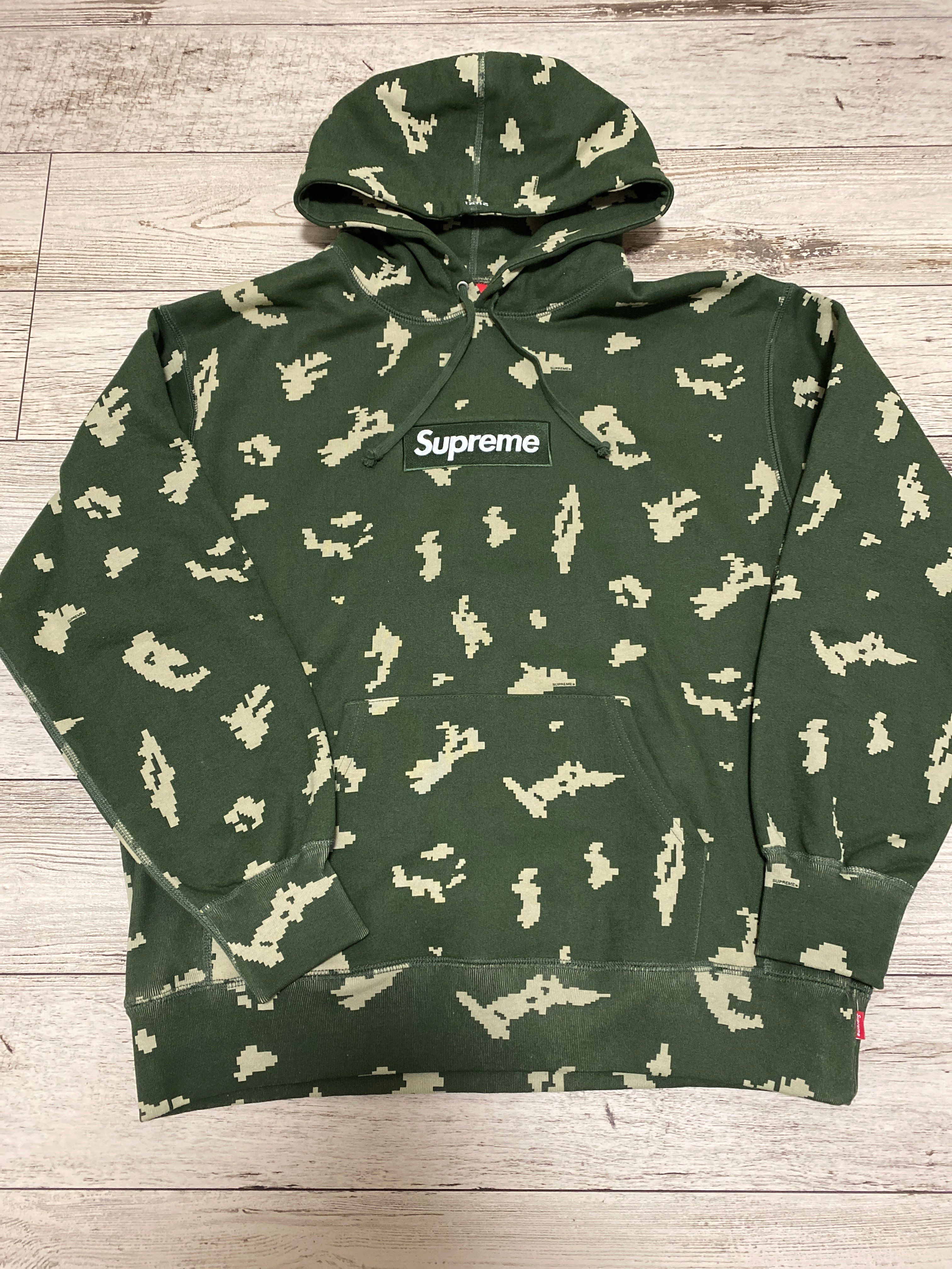 Supreme Box Logo Hooded Sweatshirt "Olive Russian Camo" (21FW)