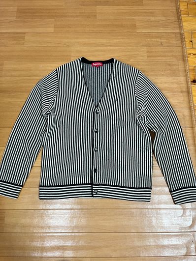 supreme マイクロ ストライプ カーディガン