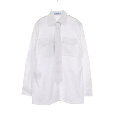 プラダ PRADA 長袖 衣料品 トップス コットン メンズ ホワイト系 【中古】