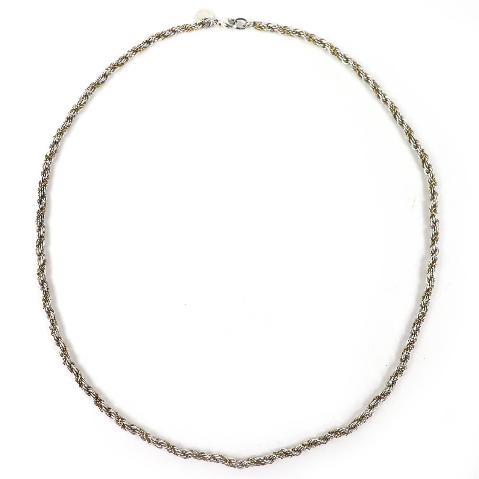 美品 ティファニー ネックレス ツイストコンビ 925 K18 レディース