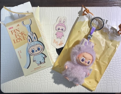 POP MART THE MONSTERS (LABUBU) Pin for Love Series-Vinyl Plush Pendant (A-M) M
