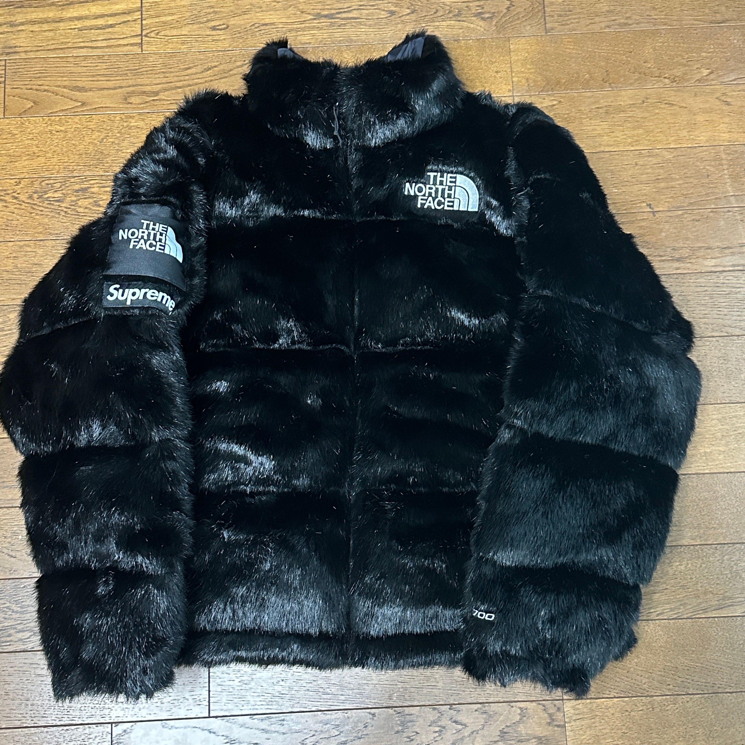 Supreme x The North Face Faux Fur Nuptse Jacket "Black"