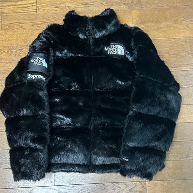 Supreme x The North Face Faux Fur Nuptse Jacket "Black"