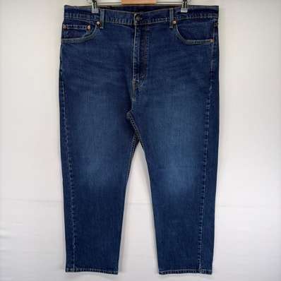 古着 リーバイス Levi's パンツ 505 大きいサイズ ジッパーフライ 5ポケット ジーンズ ジーパン W42 L29 ブルー系 メンズ