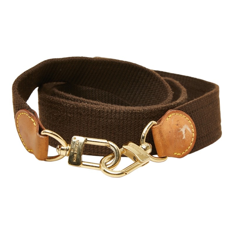 ルイ ヴィトン ショルダーストラップ ブラウン キャンバス レザー レディース LOUIS VUITTON 中古