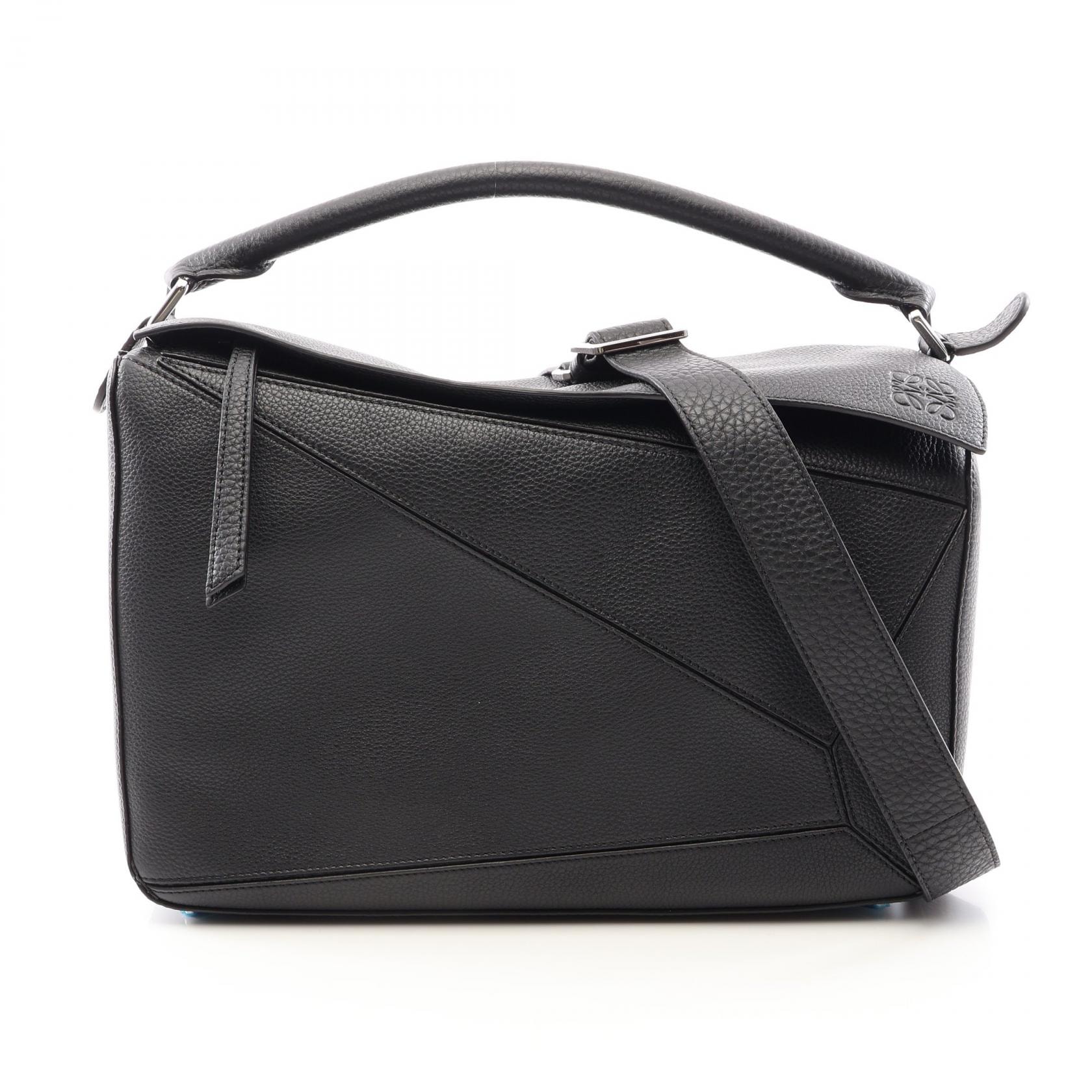 ロエベ LOEWE パズルバッグ ラージ 2WAY ハンドバッグ バッグ レザー メンズ ブラック系 B510PNLX031100 【新品】