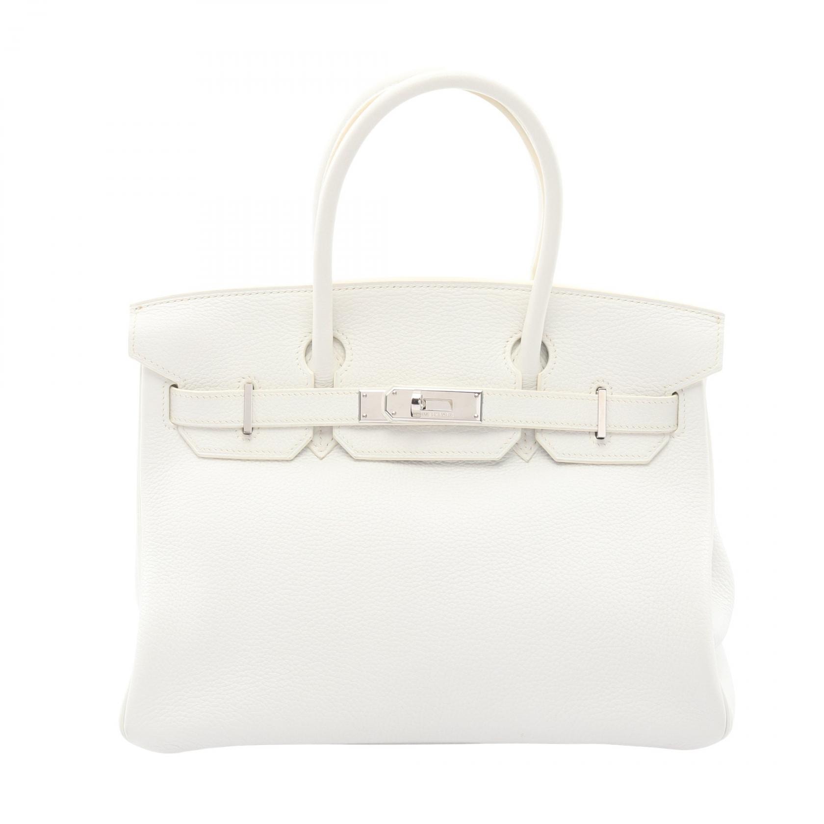 エルメス HERMES バーキン30 ハンドバッグ バッグ トリヨンクレマンス トリヨンクレマンス ホワイト □L刻印(2008年製造) レディース ホワイト系 【中古】
