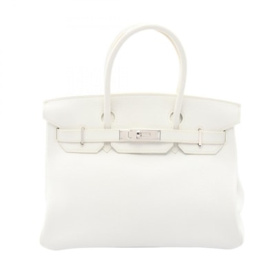 エルメス HERMES バーキン30 ハンドバッグ バッグ トリヨンクレマンス トリヨンクレマンス ホワイト □L刻印(2008年製造) レディース ホワイト系 【中古】