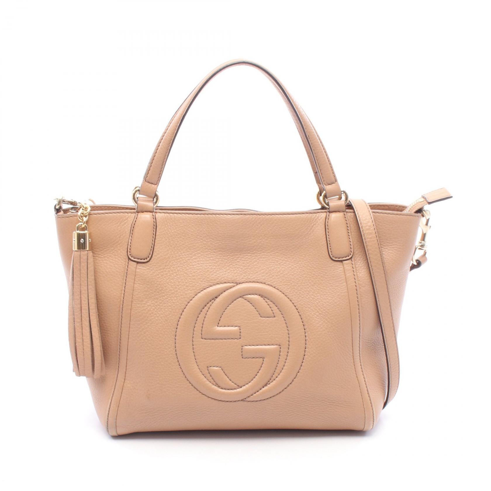 グッチ GUCCI ソーホー インターロッキングG 2WAY ハンドバッグ バッグ レザー レディース ピンク系 369176 【中古】