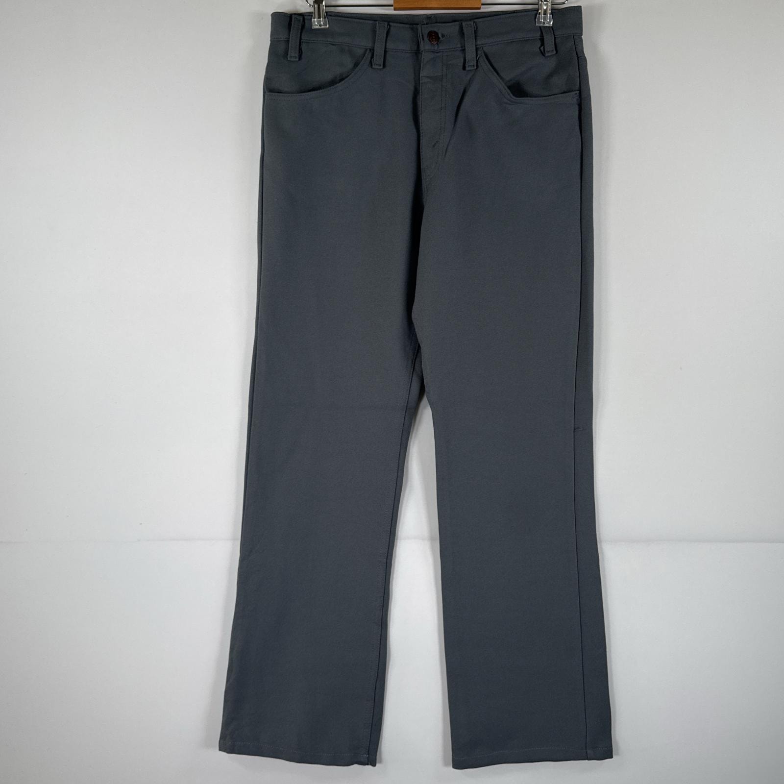 古着 90's/90年代 リーバイス Levi's USA製 スラックスパンツ ランチャーパンツ フレア ブーツカット ポリエステル w34 L34  グレー メンズ