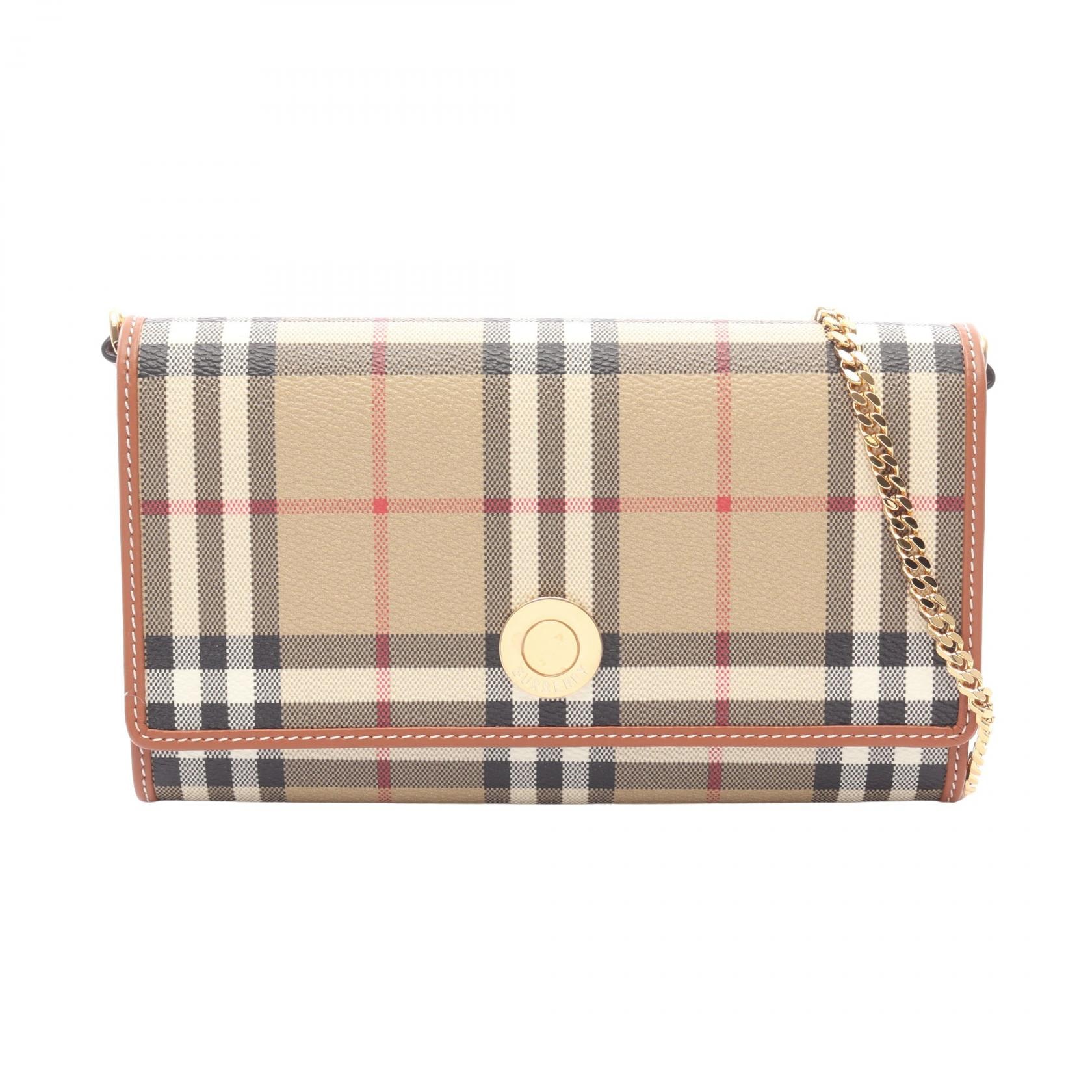 バーバリー BURBERRY ノバチェック ショルダーバッグ バッグ PVCコーティングキャンバス レザー レディース ベージュ系 / マルチカラー 8109798 【新品】