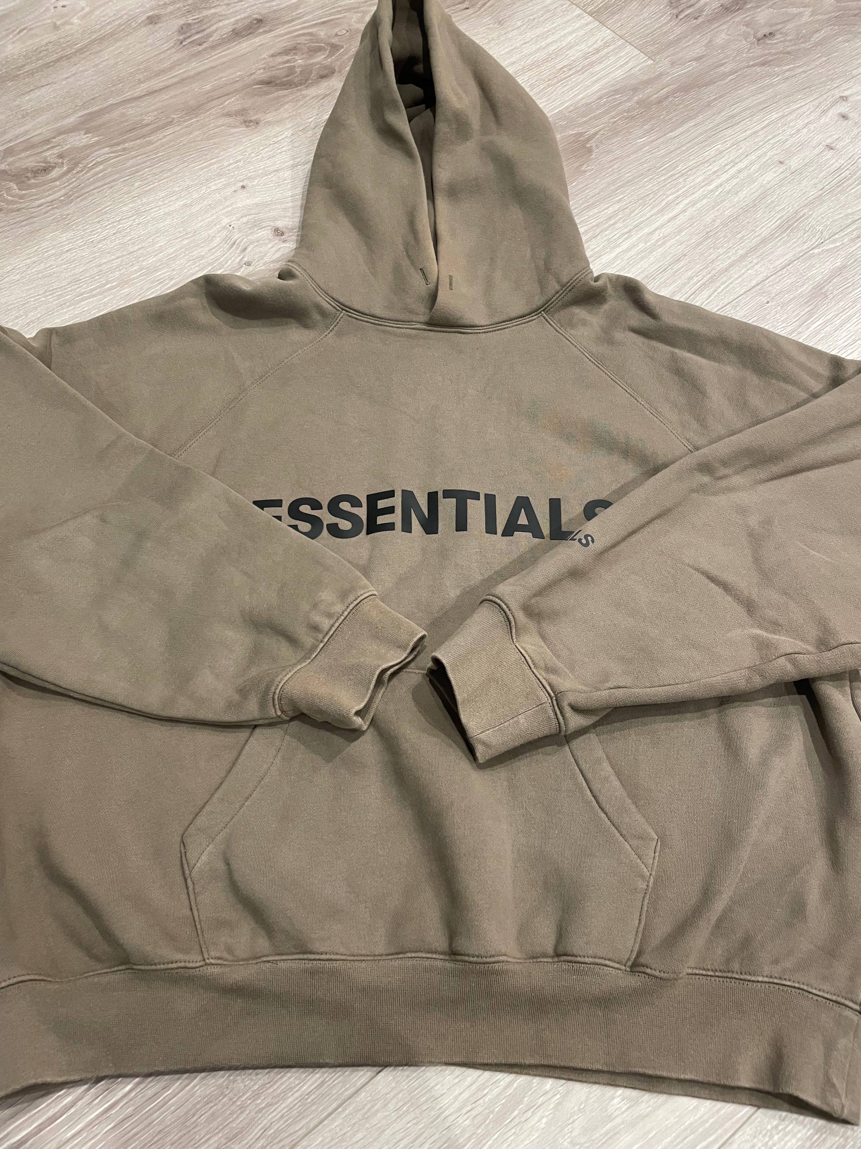 FEAR OF GOD ESSENTIALS 3D Silicon Applique Pullover Hoodie "Taupe"