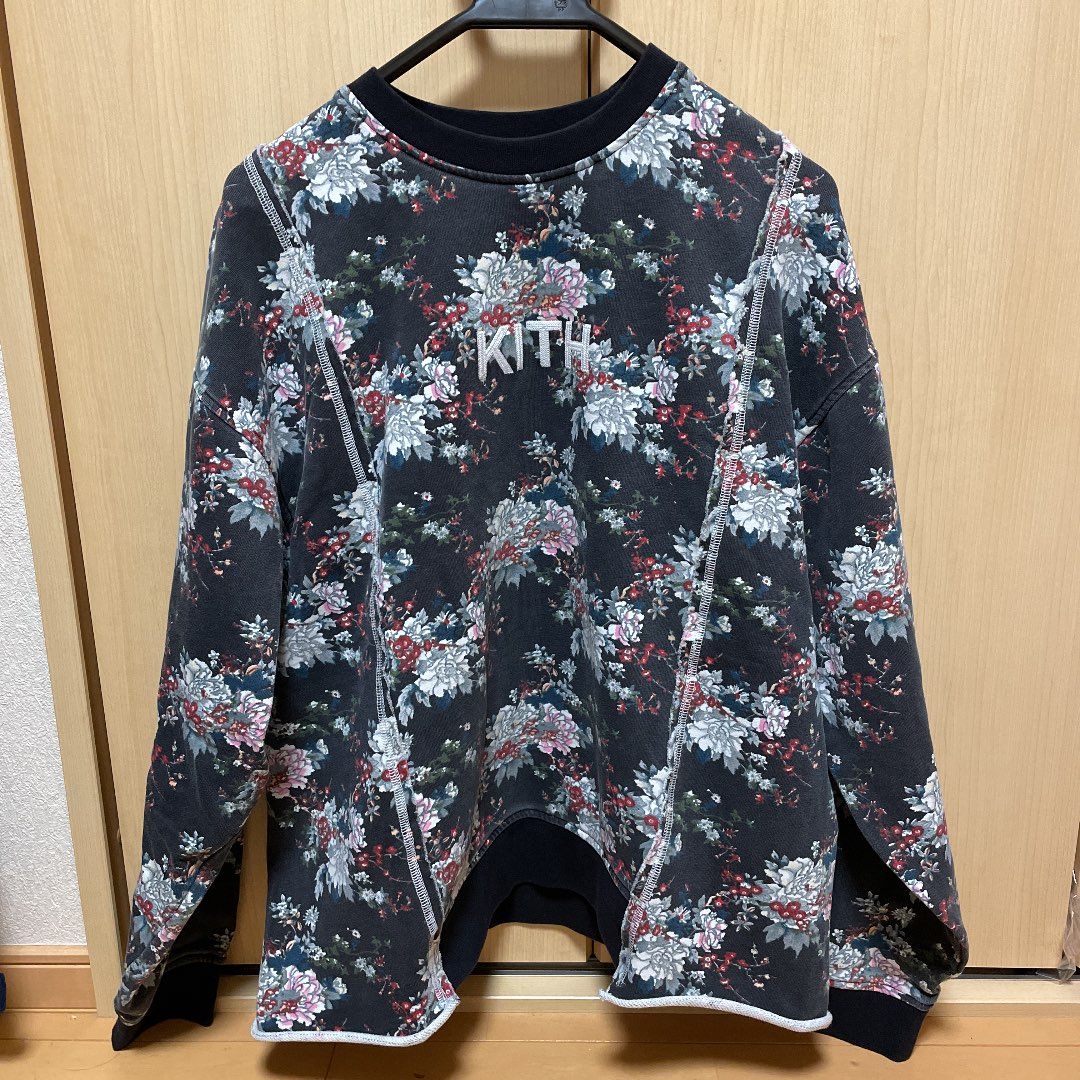 Kith Floral Panel Crewneck "Navy Multi"